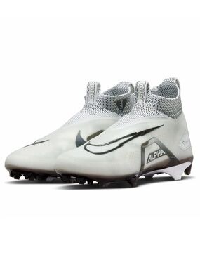 Nike Alpha Menace Elite White Black Men’s Size 13 Football Cleats